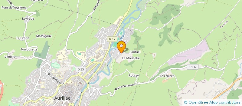 localisation de l'entreprise TOMAX à AURILLAC