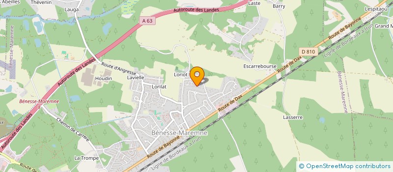 localisation de l'entreprise TOMAX  BENESSE-MAREMNE