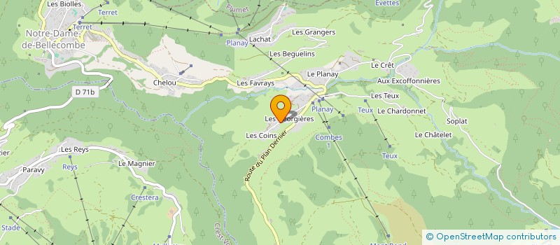 localisation de l'entreprise TOMELET  NOTRE-DAME-DE-BELLECOMBE