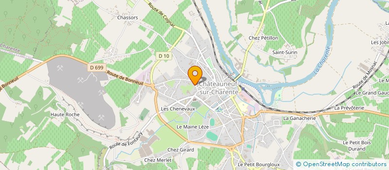 localisation de l'entreprise TOMELY à CHATEAUNEUF-SUR-CHARENTE