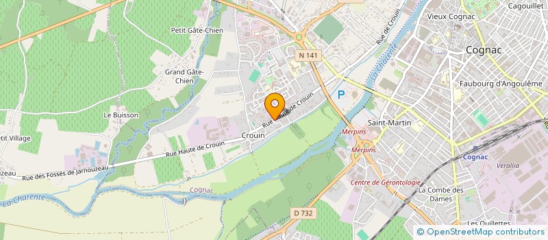 localisation de l'entreprise TOMPHIL à COGNAC