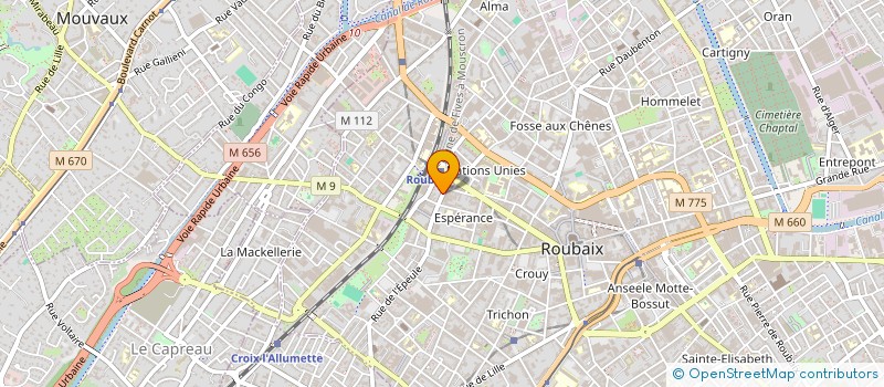 localisation de l'entreprise TOMYTEXT à ROUBAIX