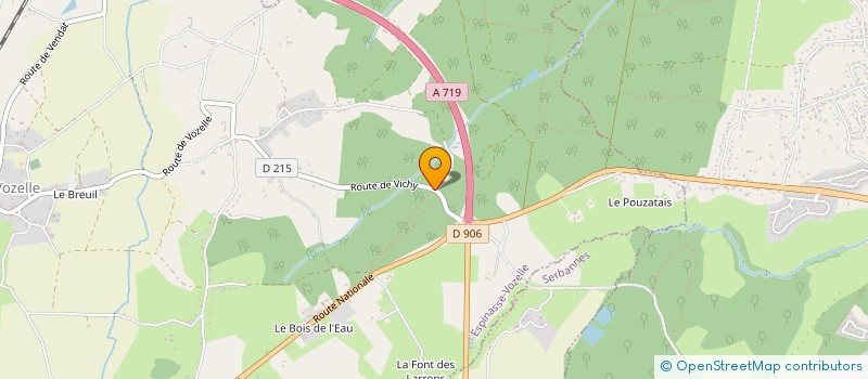 localisation de l'entreprise TONIAM  ESPINASSE-VOZELLE