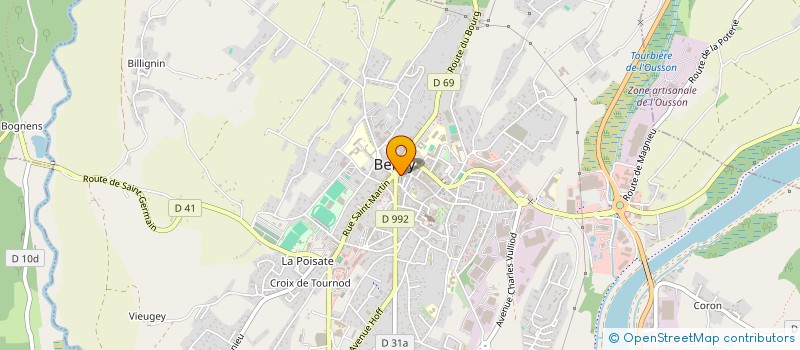 localisation de l'entreprise TONIN COIFFET à BELLEY