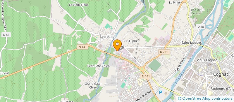 localisation de l'entreprise TONNELLERIE ANJEMS à COGNAC