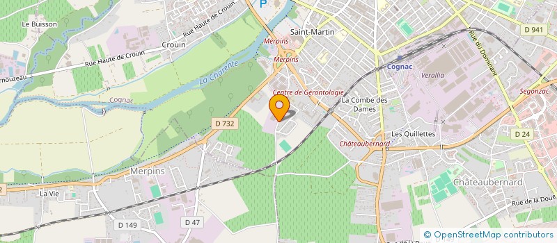 localisation de l'entreprise TONNELLERIE LEROI à COGNAC