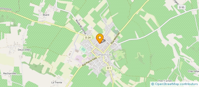 localisation de l'entreprise TONNELLERIE SANSAUD à SEGONZAC