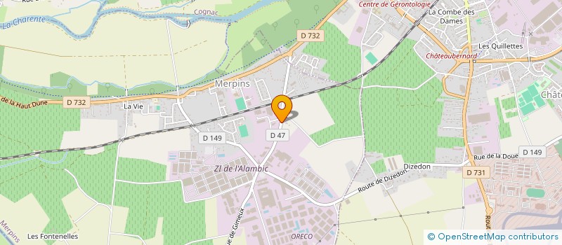 localisation de l'entreprise TONNELLERIE TARANSAUD à MERPINS