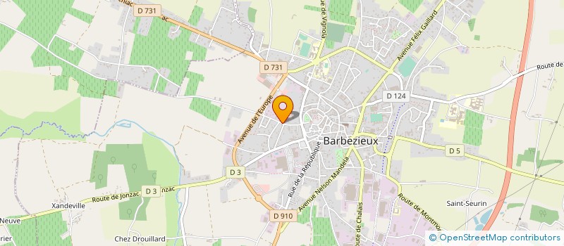 localisation de l'entreprise TONNELLERIES ARTISANALES DE CHARENTE à BARBEZIEUX-SAINT-HILAIRE
