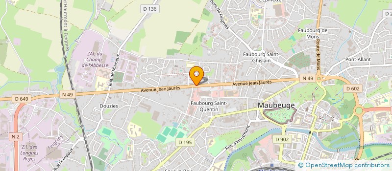 localisation de l'entreprise TONTACOS  MAUBEUGE