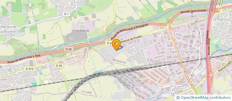 localisation de l'entreprise TONY-PHUNS.  PERPIGNAN