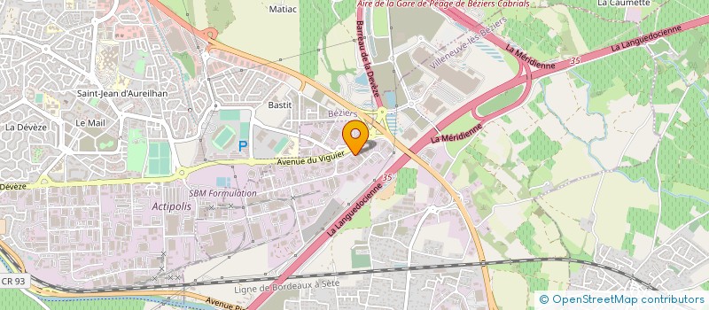 localisation de l'entreprise TOOBEZIERS.COM à VILLENEUVE-LES-BEZIERS