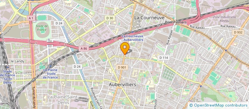 localisation de l'entreprise TOOS à LA COURNEUVE