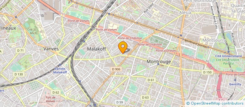 localisation de l'entreprise TOP'A.Z. à MALAKOFF