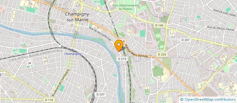 localisation de l'entreprise TOP CONSTRUCT à CHAMPIGNY-SUR-MARNE