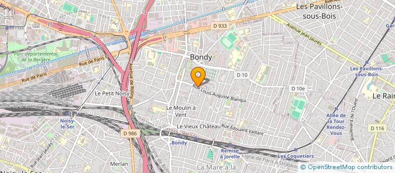localisation de l'entreprise TOP COUVERTURE à BONDY