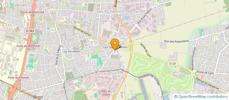 localisation de l'entreprise TOP DISCOUNT PNEUS  BRON