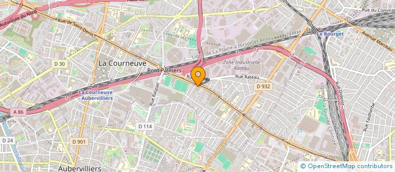 localisation de l'entreprise TOP EDGE BATIMENT à LA COURNEUVE