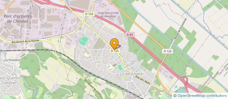 localisation de l'entreprise TOP ENSEIGNE  LA VERPILLIERE