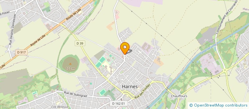 localisation de l'entreprise TOP EXPRESS à HARNES