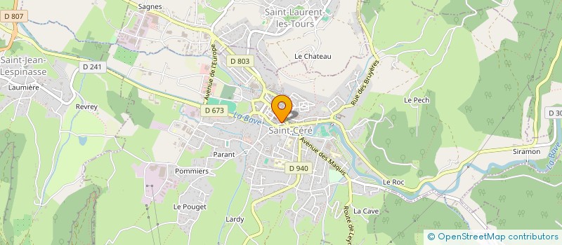 localisation de l'entreprise TOP FORME à SAINT-CERE