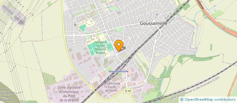 localisation de l'entreprise TOP FROID CLIM à GOUSSAINVILLE