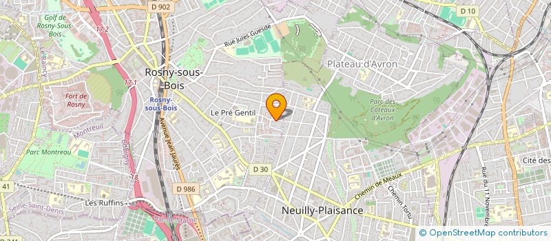 localisation de l'entreprise TOP HOTE à ROSNY-SOUS-BOIS