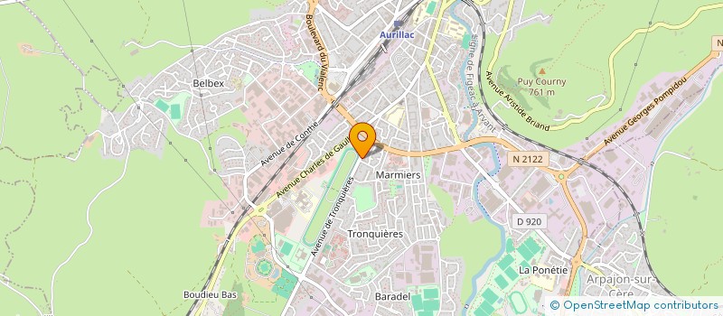 localisation de l'entreprise TOP MINCEUR à AURILLAC