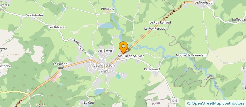localisation de l'entreprise TOP PALETTES à SAUVIAT-SUR-VIGE