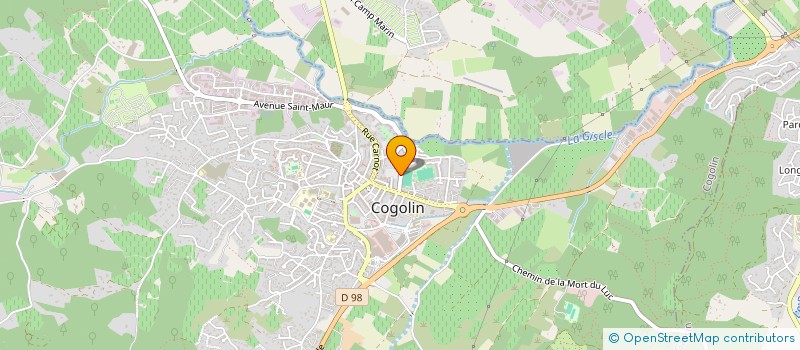 localisation de l'entreprise TOP PEINTURE à COGOLIN
