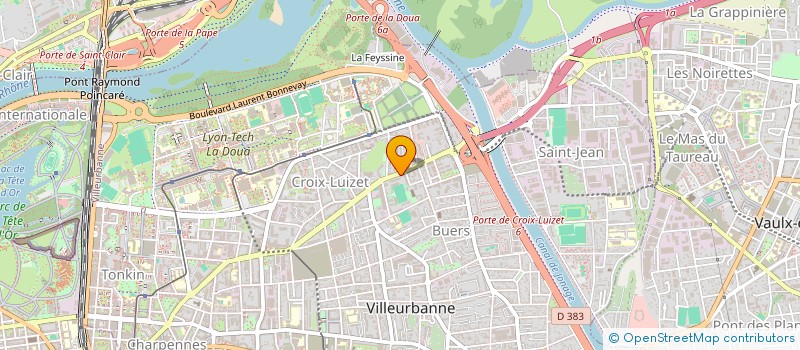 localisation de l'entreprise TOP PEINTURE  VILLEURBANNE