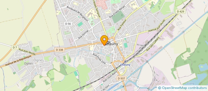 localisation de l'entreprise TOP PIZZA à CHAUNY