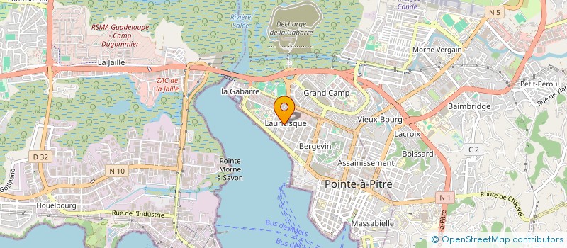 localisation de l'entreprise TOP PNEUS 971  POINTE-A-PITRE