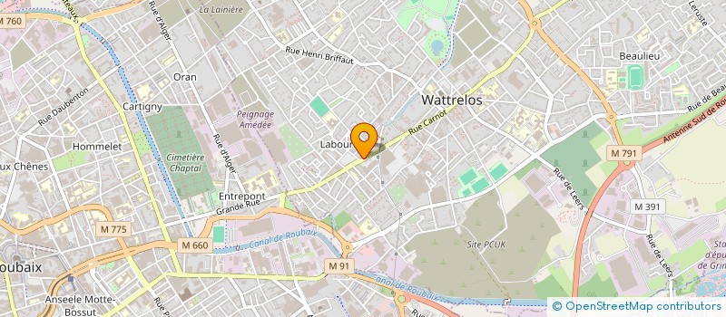 localisation de l'entreprise TOP PRIX à WATTRELOS
