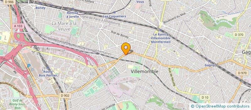 localisation de l'entreprise TOP PRO LAVAGE à VILLEMOMBLE