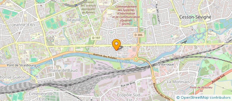 localisation de l'entreprise TOP SECRET'ARIAT CESSON à CESSON-SEVIGNE