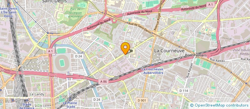 localisation de l'entreprise TOP SPORTS à LA COURNEUVE
