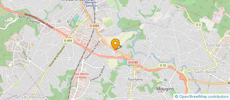 localisation de l'entreprise TOPACA à MOUGINS