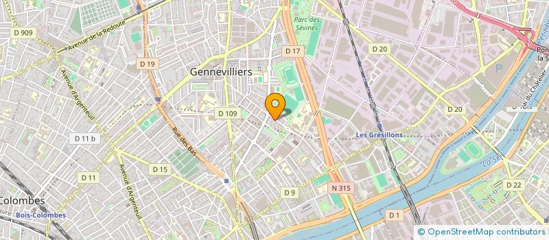 localisation de l'entreprise TOPAZ-ASCENSEURS à GENNEVILLIERS