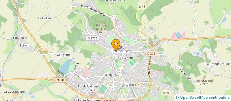 localisation de l'entreprise TOPAZE à POUZAUGES