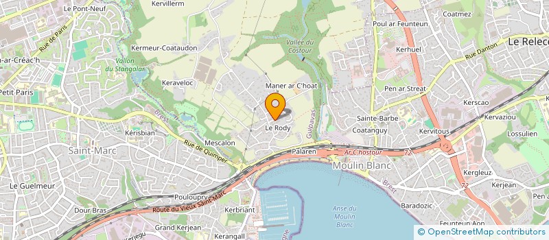 localisation de l'entreprise TOPAZE  GUIPAVAS