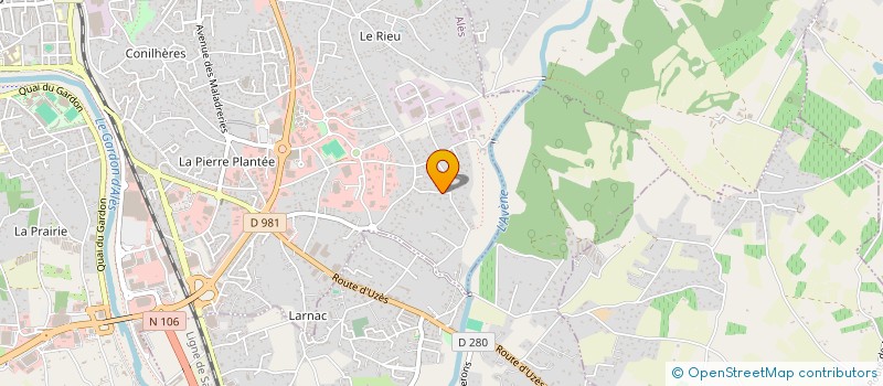 localisation de l'entreprise TOPAZE à ALES