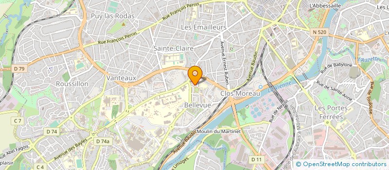 localisation de l'entreprise TOPCHE à LIMOGES