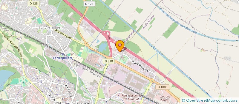 localisation de l'entreprise TOPEINTURE  VAULX-MILIEU