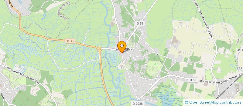 localisation de l'entreprise TOPFRUIT FRANCE à SAINT-HILAIRE-DE-RIEZ