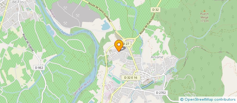 localisation de l'entreprise TOPHE à ANIANE