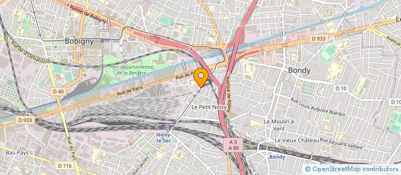 localisation de l'entreprise TOPLACO à NOISY-LE-SEC