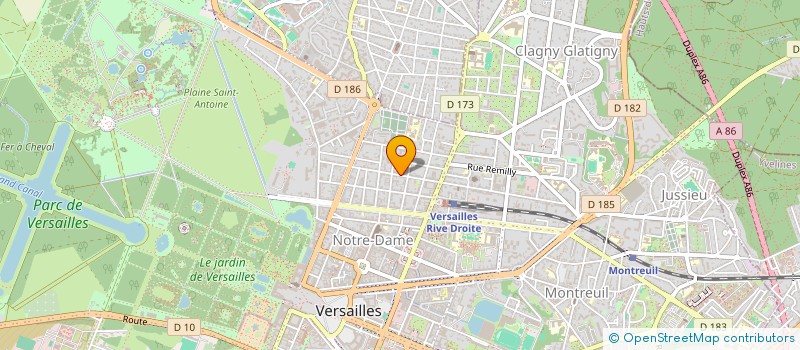 localisation de l'entreprise TOPLOG à VERSAILLES