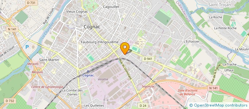 localisation de l'entreprise TOPO 16 à COGNAC