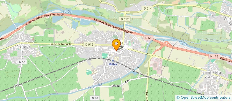 localisation de l'entreprise TOPOGENIE à MILLAS